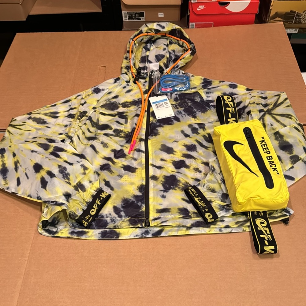 OFF-WHITE Yellow and Black Tie-Dye Jacket & BAG. READ DESCRIPTION. - Picture 4 of 4